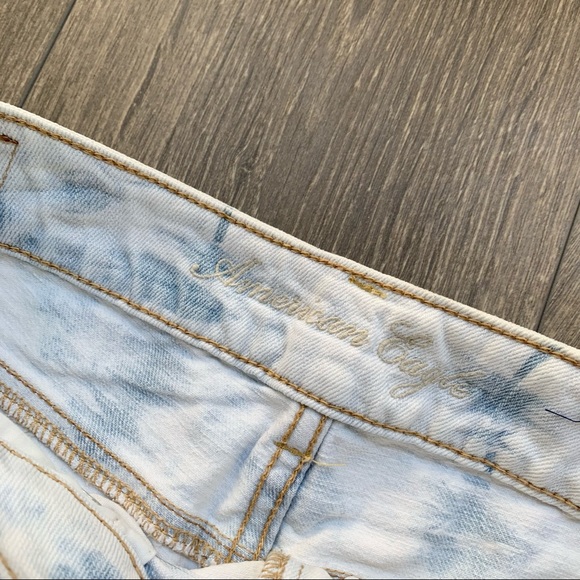 American Eagle Acid Wash Denim Shorts Size 0 - Picture 7 of 11